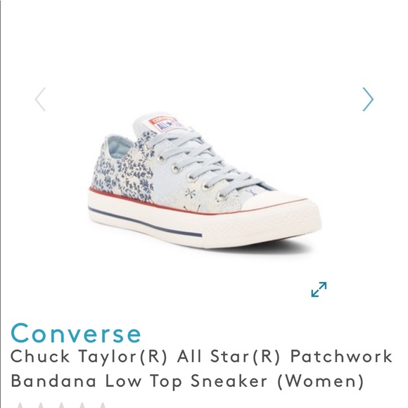 Converse Shoes - Patchwork bandana low tops Converse